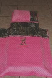 Custom Appliqued Camo Nap Mat Cover, Blanket, Pillow & Case