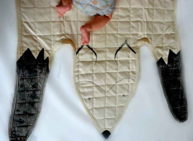 "Made-To-Order Hand-Painted Organic Cotton ""Foxy" - image 1