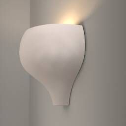 Handmade Ceramic Wall Sconce, Scandinavian Bedside Plug-In Light Fixture, Japandi Minimalist Style - Semimo - thumbnail 4