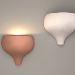 Handmade Ceramic Wall Sconce, Scandinavian Bedside Plug-In Light Fixture, Japandi Minimalist Style - Semimo - thumbnail 3