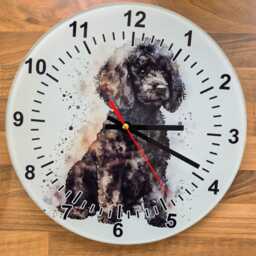 Glass Poodle Wall Clock - Dog Lover's Home Decor Gift - thumbnail 4