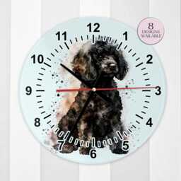 Glass Poodle Wall Clock - Dog Lover's Home Decor Gift - thumbnail 3