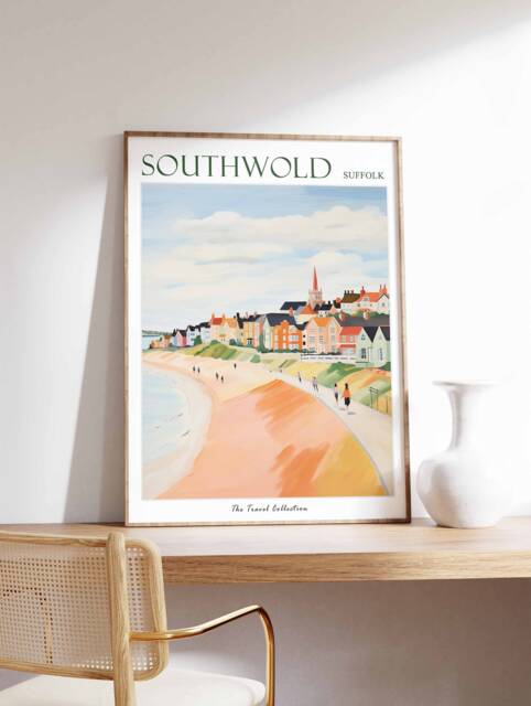 Southwold Travel Poster Suffolk Coastal Art Print - image 1