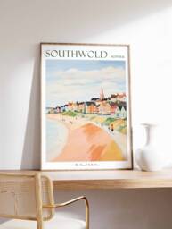 Southwold Travel Poster Suffolk Coastal Art Print - thumbnail 1
