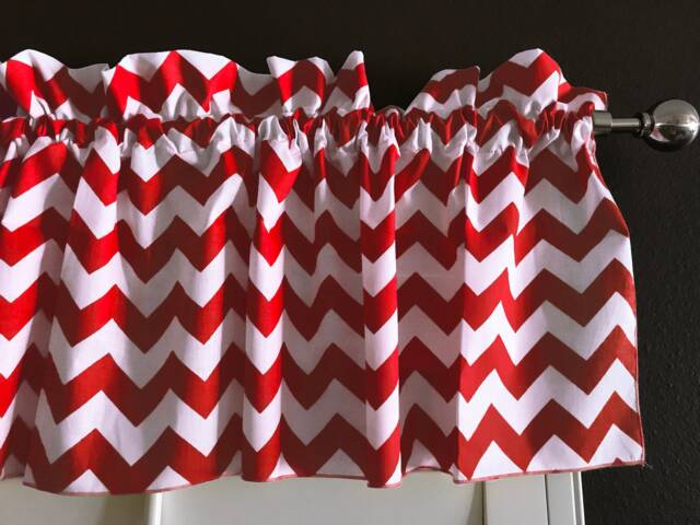 Chevron Zig Zag Cotton Window Valance Curtain Top/Treatment Kitchen Bedroom Classroom Diner Rv Home D??cor - image 1