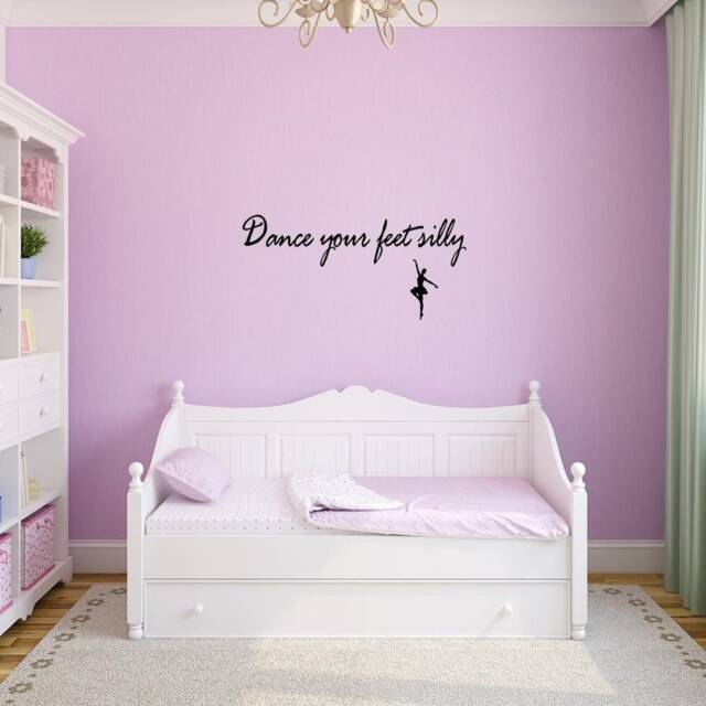Dance Your Feet Silly Vinyl Wall Decal Inspirational Dancing Quote Art Sticker - Vwaq - image 1