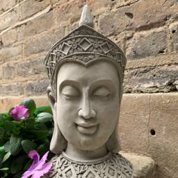 Beautifully Detailed Thai Buddhas Head Statue For The Home Or Garden. From Sius - thumbnail 2