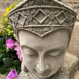 Beautifully Detailed Thai Buddhas Head Statue For The Home Or Garden. From Sius - thumbnail 3