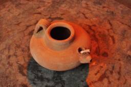 Hand Made Pottery Oil Lamp Vintage, Authentic Lamp, Jesus Land, Jerusalem, Votive Candles Ancient Lamp, Vintage Lighting, Rustic - thumbnail 1