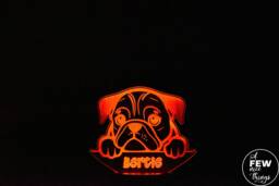 Personalised Bulldog Led Night Light Engraved Dog Lamp - thumbnail 1