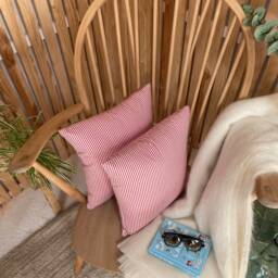 Red Thin Stripe Scatter Cushion, Green Cushion, Stripe Cushions, Cushionsl - thumbnail 2