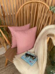 Red Thin Stripe Scatter Cushion, Green Cushion, Stripe Cushions, Cushionsl