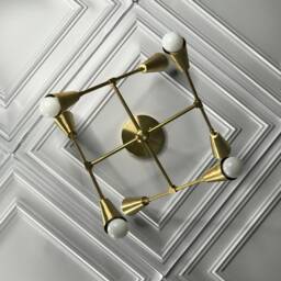 Goya Modern 8 Cone Light Geometric Sputnik Mid Century Industrial Chandelier - thumbnail 3