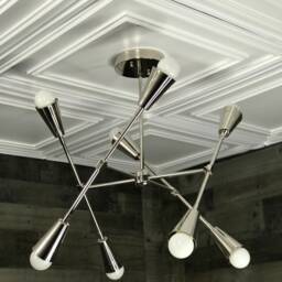 Goya Modern 8 Cone Light Geometric Sputnik Mid Century Industrial Chandelier - thumbnail 4