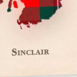 Clan Sinclair Red Scottish Tartan Map - Of Scotland Family Wall Decor, Ready To Hang - thumbnail 4