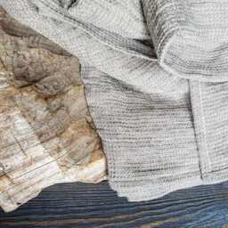 Linen Bath Set For Woman - Hair Turban, Face & Body Towels, Of 3 Waffle Linen Towels 2 - thumbnail 4