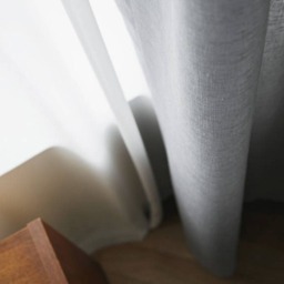 Light Gray Linen Look Sheer Curtains, Voile Drapery Window Sheers, Grey Sheers Custom - thumbnail 4