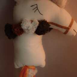 Cotton Llama Hobby Horse Toy, Handmade Stick Nursery Decor - thumbnail 4