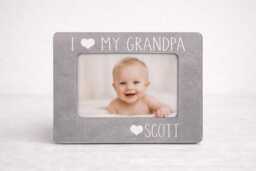 Grandpa Picture Frame Gift Idea Personalized Grandfather Photo I Love My Custom Baby