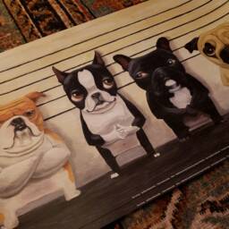 Boston Terrier Gift, The Line Up - Terrier Dog Art Print, Wall Decor, Pug, French Bulldog Art, Gift - thumbnail 3