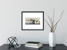 Boston Terrier Gift, The Line Up - Terrier Dog Art Print, Wall Decor, Pug, French Bulldog Art, Gift - thumbnail 1