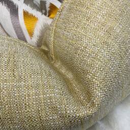 "Decorative Yellow Cushion Cover For Bed, Sofa, Chair - Made in John Lewis Tonal Weave Fabric, 12"" X 20" - thumbnail 2