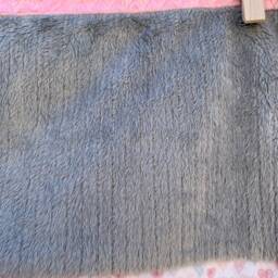 Handmade Modern Baby Minky Blanket Gray, Pink & White Hearts - thumbnail 2
