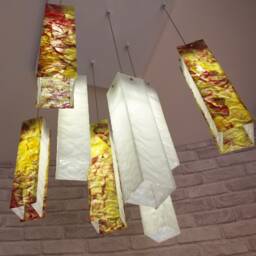 "Fused Glass Pendant Light ""Lava Flow" - thumbnail 3