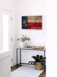 Canyon Tx Flag. The Lone Star State Printed Art Poster. Texas Unframed Poster Art. Office Decor. Made in Usa. Patriotic Wall - thumbnail 1