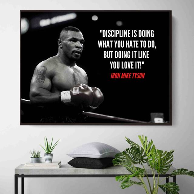 Mike Tyson Quote Canvas - Boxing Sport Art, Motivational Print - image 1