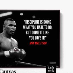 Mike Tyson Quote Canvas - Boxing Sport Art, Motivational Print - thumbnail 3