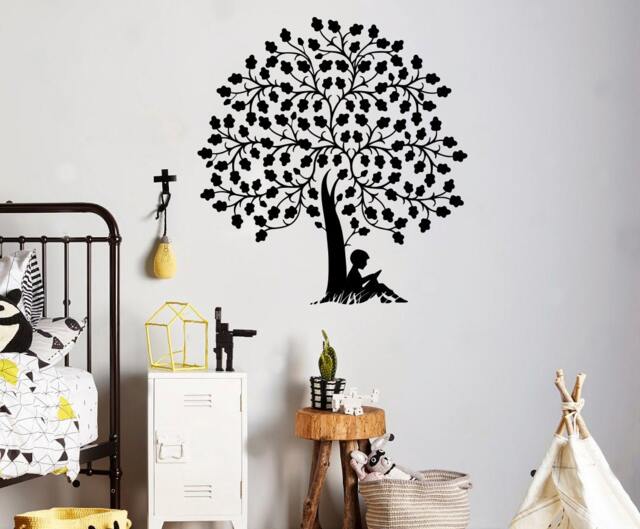 Book Tree Reading Wall Decal Vinyl Sticker Library School Home Interior Living Room Children Bedroom Removable Custom Stickers 23(lbc - image 1