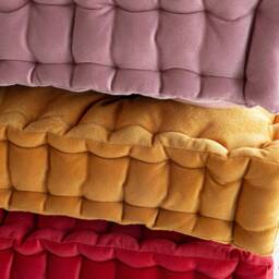 Custom Tufted Velvet Cushion French Bench Seat, Japanese Futon - thumbnail 3