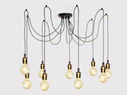 Spider Chandelier 3-12 Brass Lamp Sockets Pendant Light Octopus Industrial Chandelier Lighting Dining Room