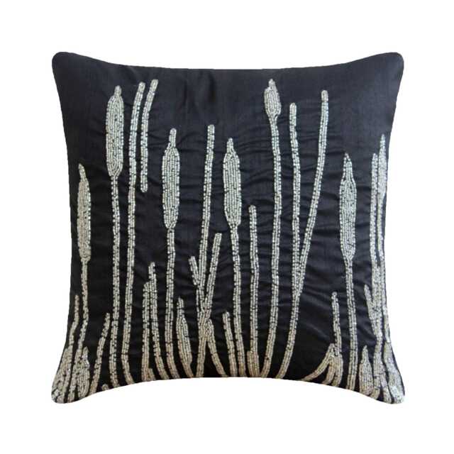 "Designer Black Sofa Throw Pillow Large 24""x24""/26""x26" - image 1