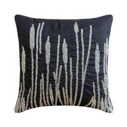 "Designer Black Sofa Throw Pillow Large 24""x24""/26""x26" - thumbnail 1