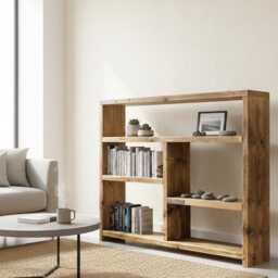 Eden - Solid Reclaimed Timber Bookcase Living Room Kitchen Unit