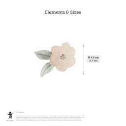 Elsa Flowers Fabric Wall Stickers - Removable & Reusable - thumbnail 3