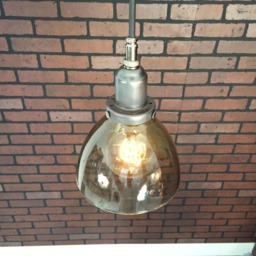 "Industrial Pendant -Raw Steel 6"" ""Smoked Glass Cone"" With Patented ""Huila Connector" - thumbnail 3