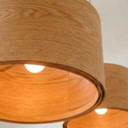 Oak Wood Pendant Light, Farmhouse Chandelier, Kitchen Island Light - thumbnail 4