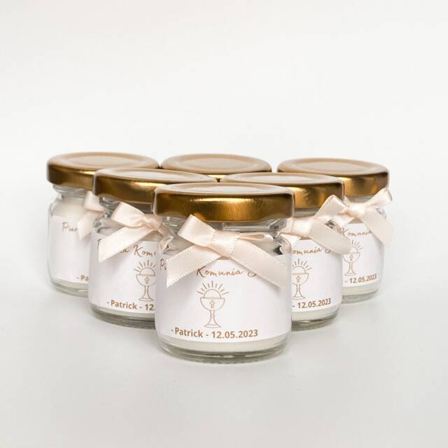 Thank You Communion Favorous Gift Candle, Wedding Gift, Pierwsza Komunia, Confirmation, Christening 50Ml - image 1