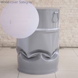 Small Table, Stand, Stool Made By Metal Crushed Industrial Drums. Fengshui Design - thumbnail 4