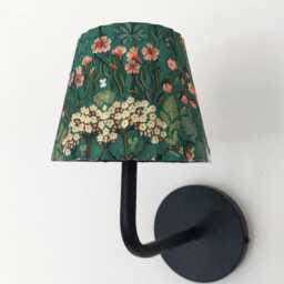 Beautiful Small Decoupaged Vintage Green Floral Usb Rechargeable Wall Light. No Wiring Needed - thumbnail 2