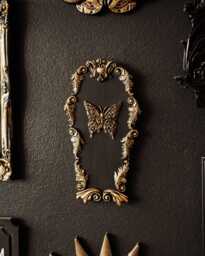 Ornate Butterfly in Coffin Wall Art/Handmade Gothic Home Decor Dark Academia Hanging Goth Entomology Plaque For Gallery