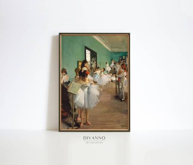 Degas Ballet Painting, Dance Class Canvas Print, French Art - image 1