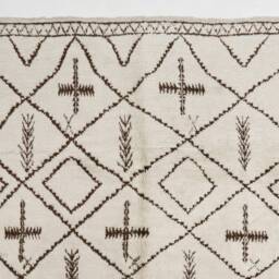 Beige Beni Ourain Rug Large Art Deco Berber Rug - thumbnail 3