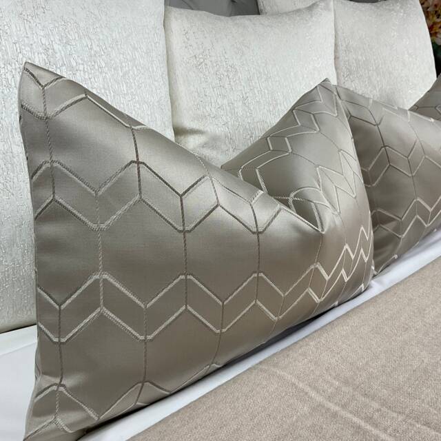 "Taupe Cushion Cover 12"" X 20" - image 1