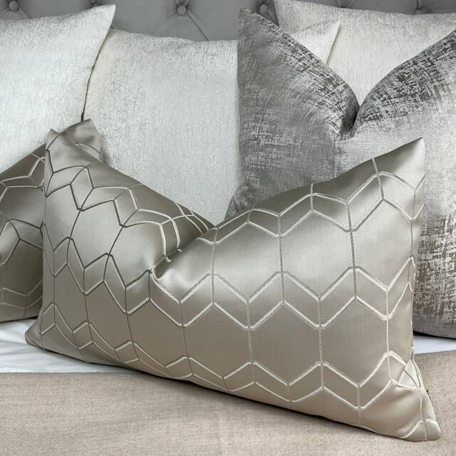 "Taupe Cushion Cover 12"" X 20" - image 1