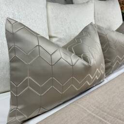 "Taupe Cushion Cover 12"" X 20"