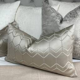"Taupe Cushion Cover 12"" X 20" - thumbnail 1